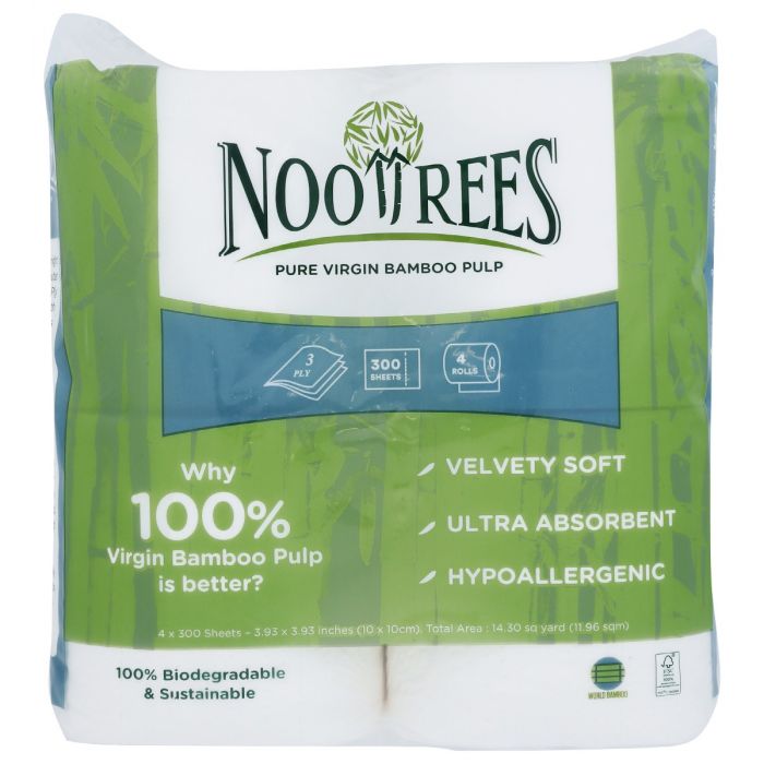 NOOTREES: Toilet Tissue 4Rl 300Sht, 1 ea