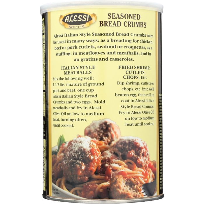 ALESSI: Seasoned Italian Style Bread Crumbs, 15 oz