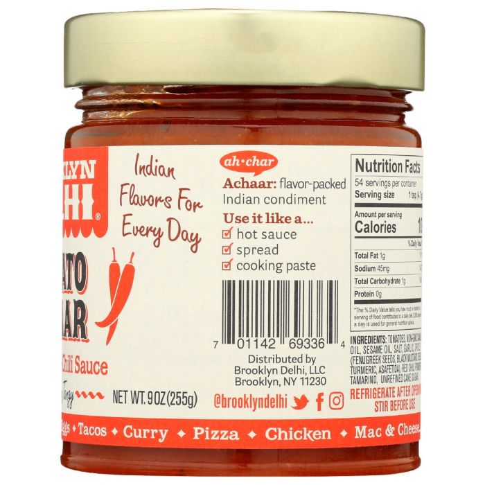 BROOKLYN DELHI: Tomato Achaar Chili Sauce, 9 oz