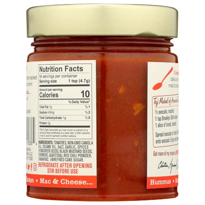 BROOKLYN DELHI: Tomato Achaar Chili Sauce, 9 oz