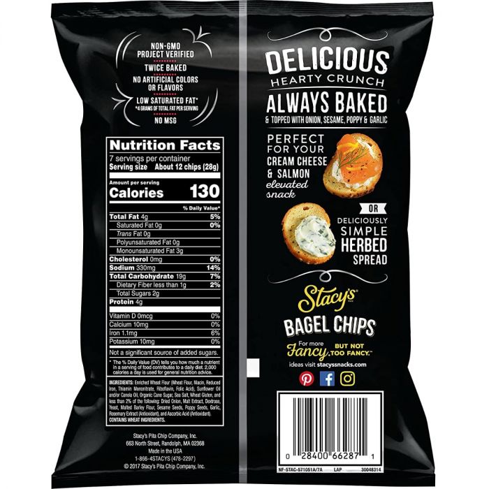 STACYS PITA CHIP: Bagel Everything Chips, 7 oz