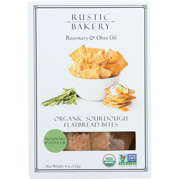 RUSTIC BAKERY: Flatbread Bite Rsmry Ooil, 4 oz