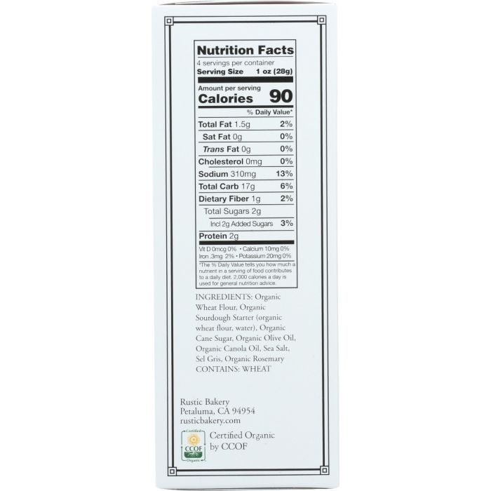 RUSTIC BAKERY: Flatbread Bite Rsmry Ooil, 4 oz