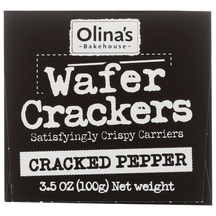 OLINAS BAKEHOUSE: Cracked Pepper Wafer Crackers, 3.5 oz