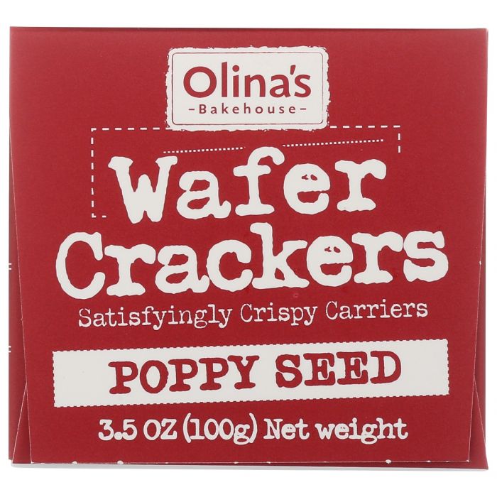 OLINAS BAKEHOUSE: Cracker Wafer Poppy Seed, 3.5 oz