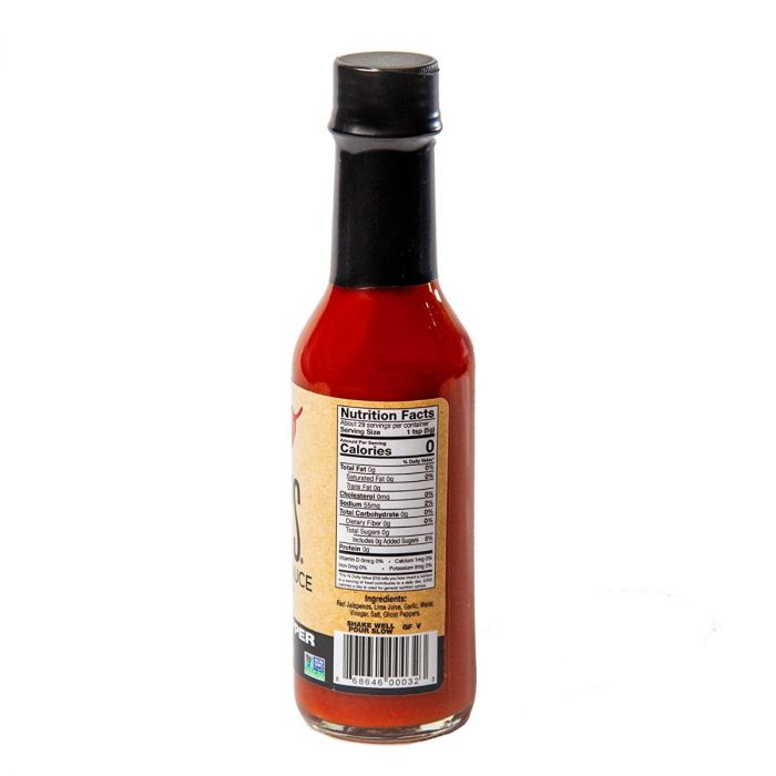 LOLAS FINE HOT SAUCE: All Natural Ghost Pepper, 5 oz