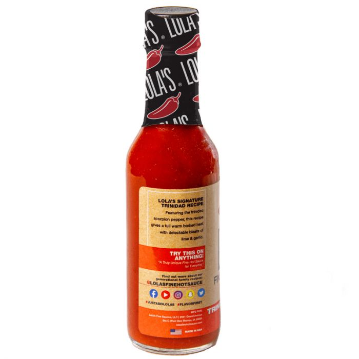 LOLAS FINE HOT SAUCE: Trinidad Scorpion, 5 oz