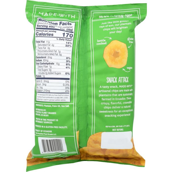 MADE WITH: Golden Plantain Chips, 6.5 oz