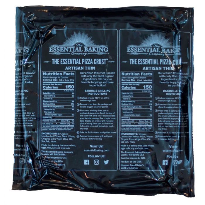 THE ESSENTIAL BAKING COMPANY: Organic Pizza Crust Artisan Thin, 12 oz