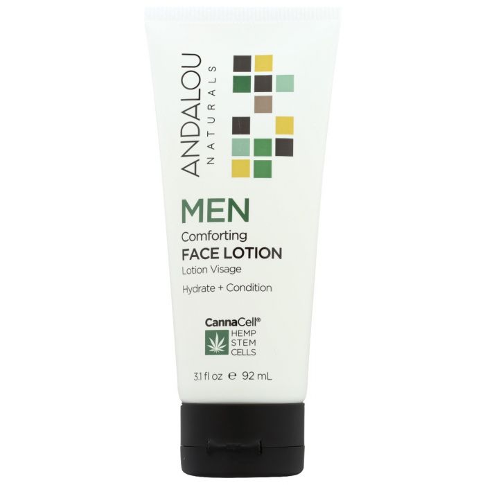 ANDALOU NATURALS: Men Comfortng Face Lotion, 3.1 fo