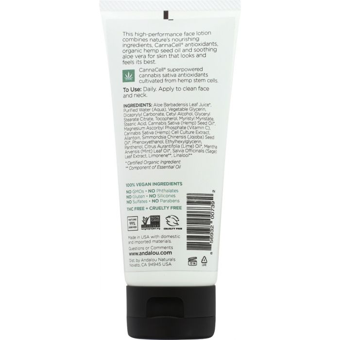 ANDALOU NATURALS: Men Comfortng Face Lotion, 3.1 fo