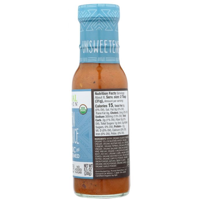 PRIMAL KITCHEN: Organic And Unsweetened Golden Bbq Sauce, 8.5 oz