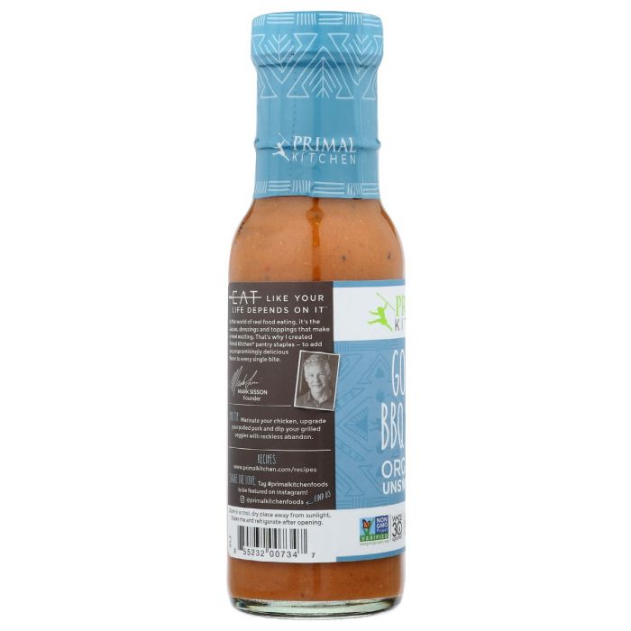 PRIMAL KITCHEN: Organic And Unsweetened Golden Bbq Sauce, 8.5 oz