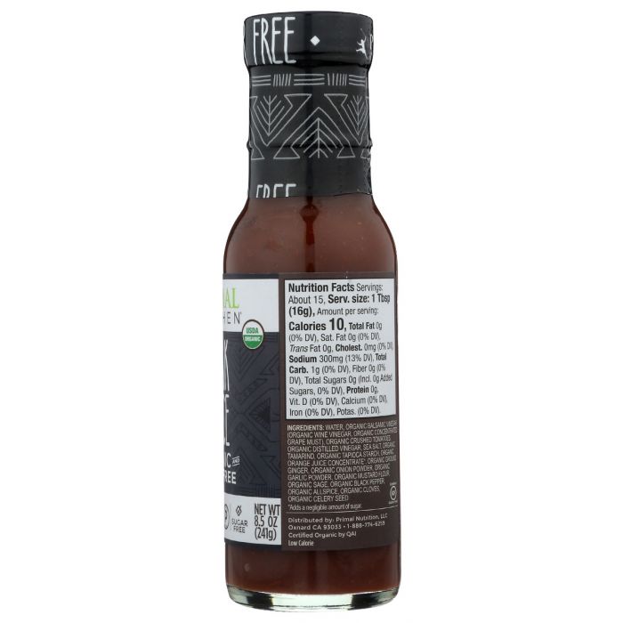 PRIMAL KITCHEN: Organic And Sugar Free Steak Sauce, 8.5 oz