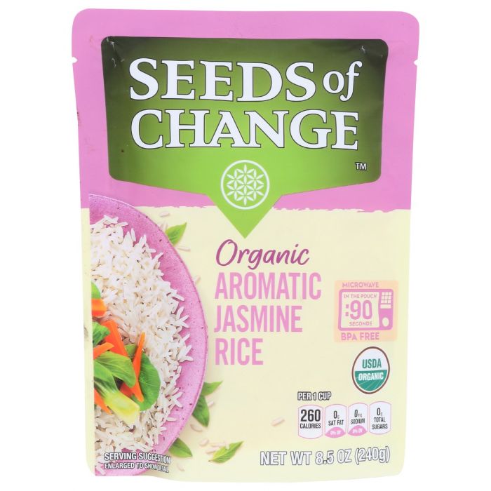 SEEDS OF CHANGE: Rice Jasmine, 8.5 oz