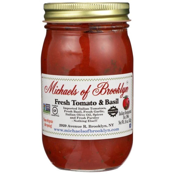 MICHAELS OF BROOKLYN: Sauce Pasta Tomato Basil, 16 oz