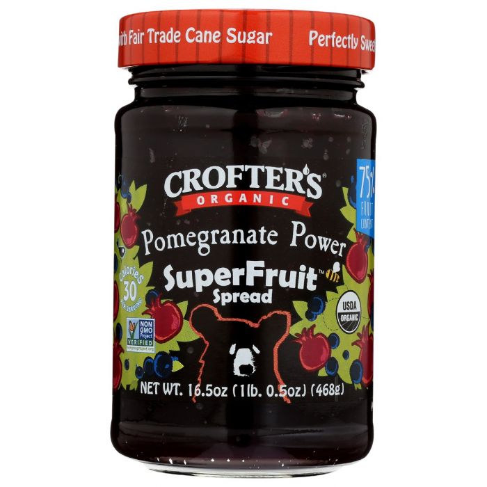 CROFTERS: Organic Pomegranate Power Superfruit Spread, 16.5 oz