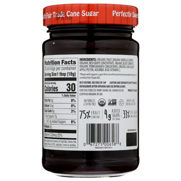 CROFTERS: Organic Pomegranate Power Superfruit Spread, 16.5 oz