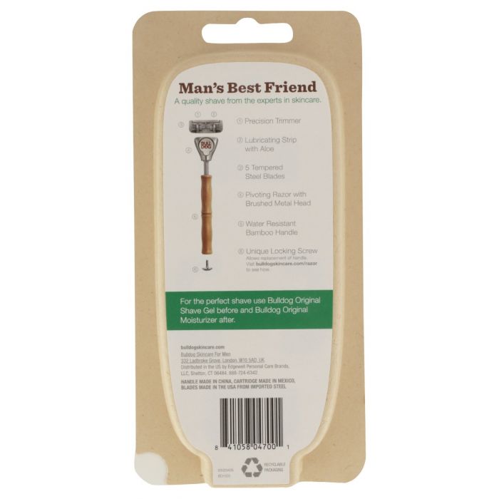 BULLDOG: Original Bamboo Razor, 1 ea