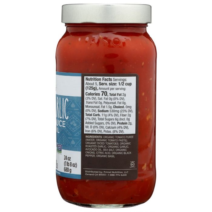 PRIMAL KITCHEN: Roasted Garlic Marinara Sauce, 24 oz