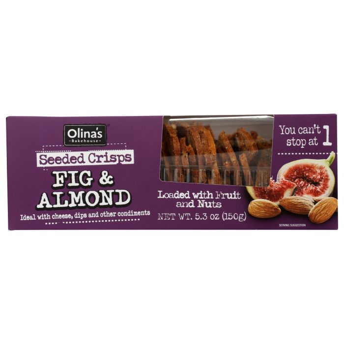 OLINAS BAKEHOUSE: Fig & Almond Seeded Crisps, 5.3 oz