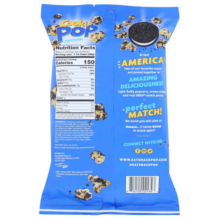 COOKIE POP POPCORN: Oreo Cookie Pop Popcorn, 5.25 oz