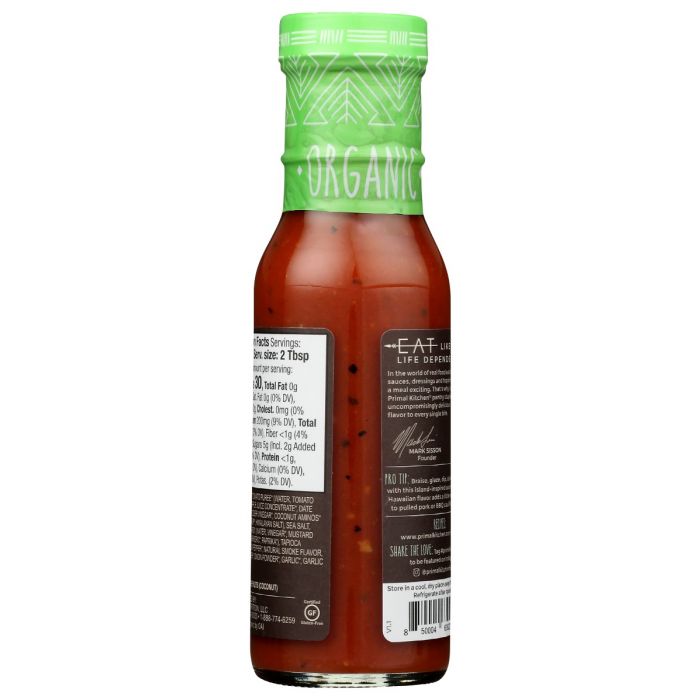 PRIMAL KITCHEN: Organic Hawaiian Style Bbq Sauce, 8.5 oz