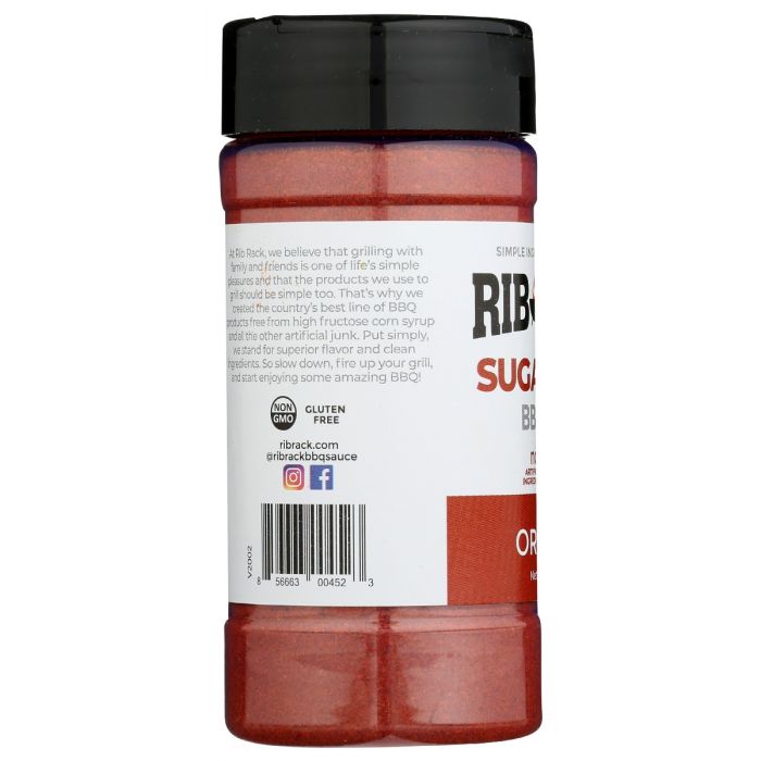 RIB RACK: Sugar Free Bbq Rub, 5 oz