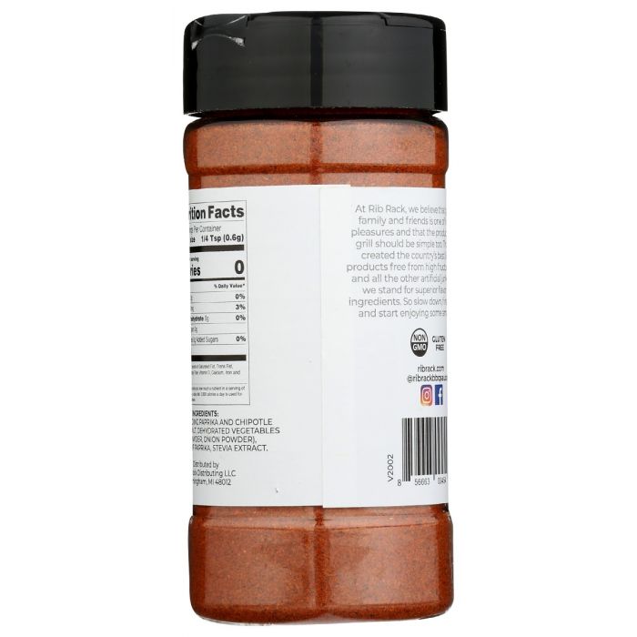 RIB RACK: Chipotle Sugar Free Seasoning, 5.5 oz