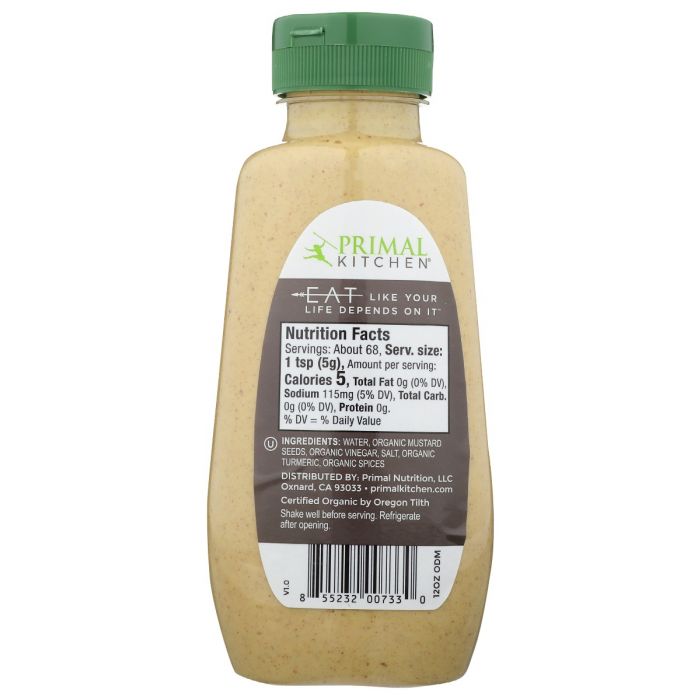 PRIMAL KITCHEN: Organic Dijon Mustard, 12 oz