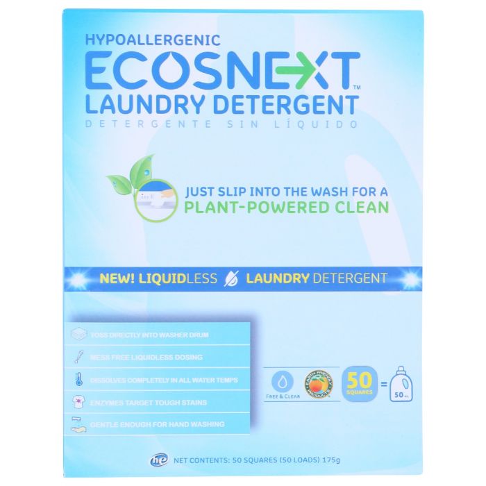 ECOS: Next Liquidless Laundry Detergent Free And Clear, 50 ea