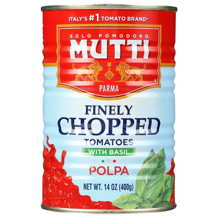 MUTTI: Tomato Chopped W Basil, 14 oz