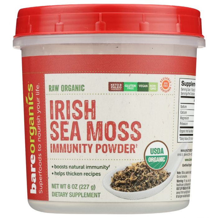 BAREORGANICS: Irish Moss Pwdr Org, 8 oz