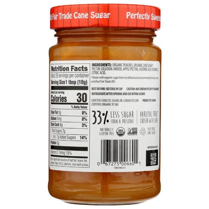 CROFTERS: Premium Spread Organic Peach, 16.5 oz