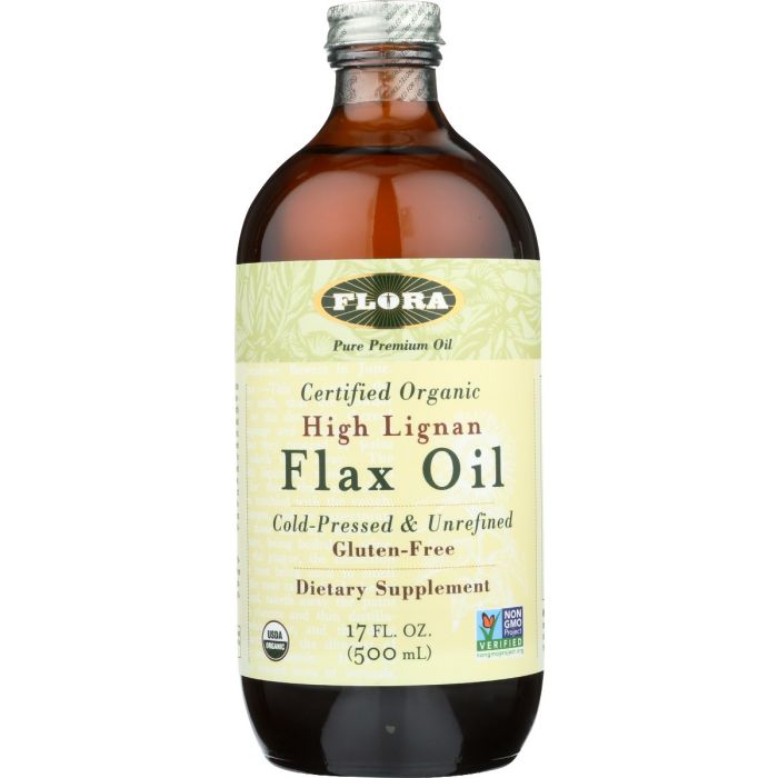 FLORA HEALTH: Flax Oil Hi Lignan Organi, 17 oz