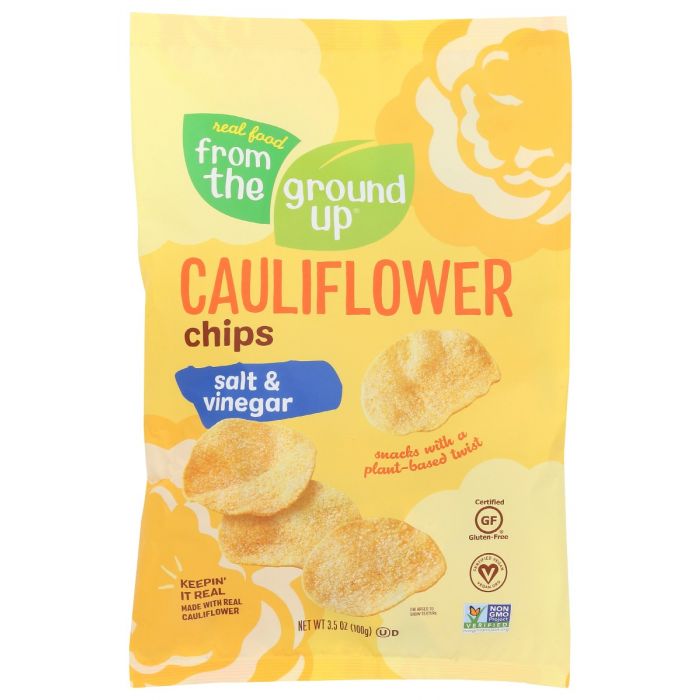 FROM THE GROUND UP: Cauliflower Chips Salt And Vinegar, 3.5 oz