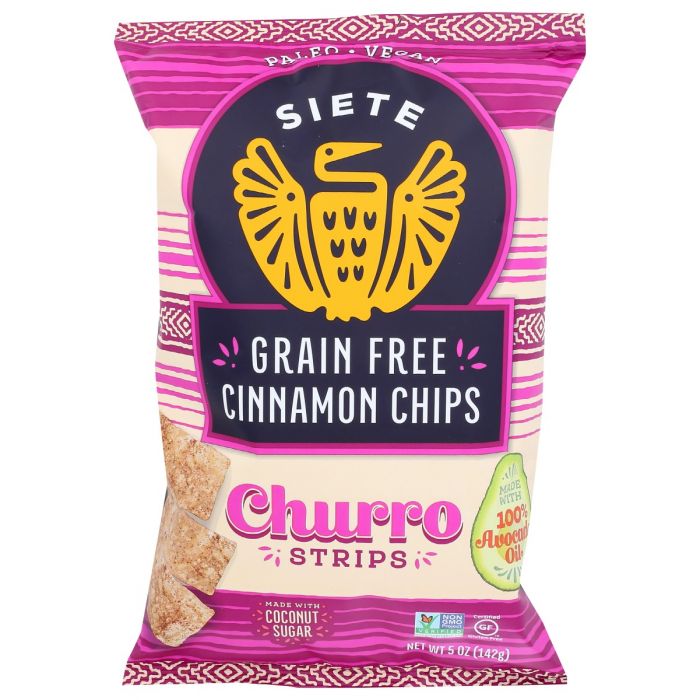 SIETE: Grain Free Cinnamon Chips Churro Strips, 5 oz