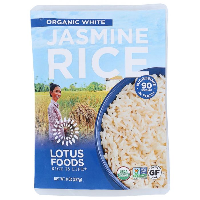 LOTUS FOODS: Rice Jasmine White Org, 8 oz