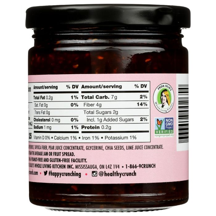 HEALTHY CRUNCH: Keto Raspberry Chia Jam, 7.77 oz