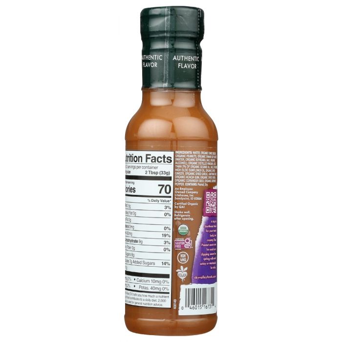 SKY VALLEY: Sauce Thai Peanut, 14 oz