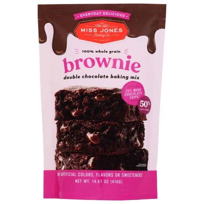 MISS JONES BAKING CO: Browne Dble Choc Chip Mix, 14.67 oz