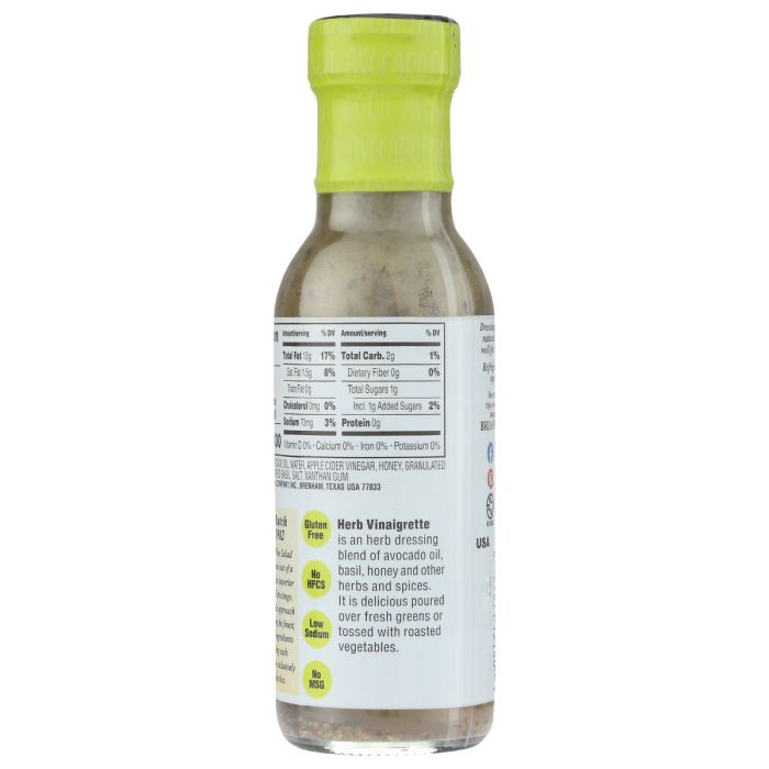 BRIANNAS: Herb Vinaigrette Avocado Oil Dressing, 10 oz