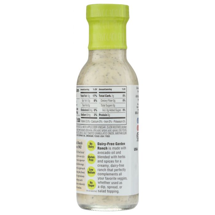 BRIANNAS: Dairy Free Garden Ranch Avocado Oil Dressing, 10 oz