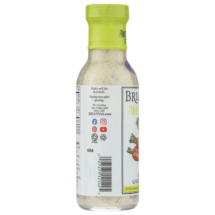 BRIANNAS: Dairy Free Garden Ranch Avocado Oil Dressing, 10 oz