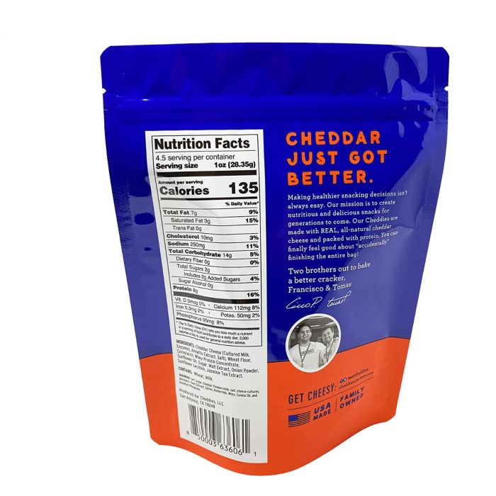 CHEDDIES: Spicy Cheddar Baked Cheesy Crackers, 4.5 oz