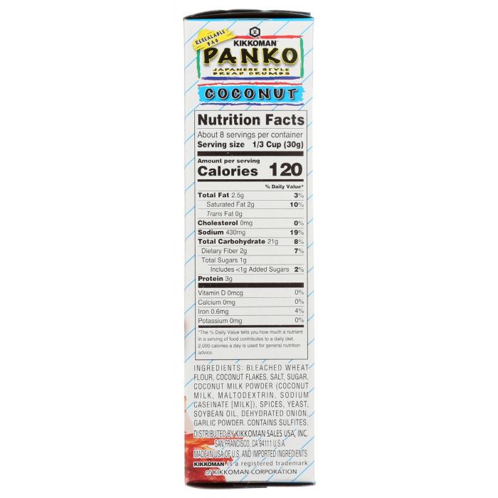 KIKKOMAN: Panko Coconut Bread Crumbs, 8 oz