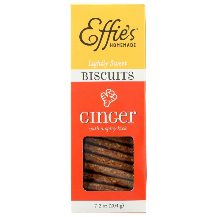 EFFIES HOMEMADE: Ginger With A Spicy Kick Biscuits, 7.2 oz