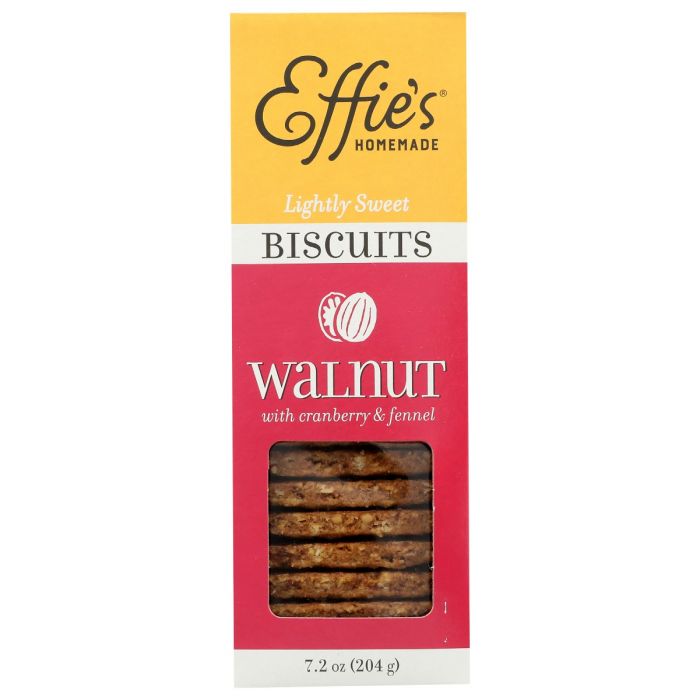 EFFIES HOMEMADE: Walnut With Cranberry & Fennel Biscuits, 7.2 oz