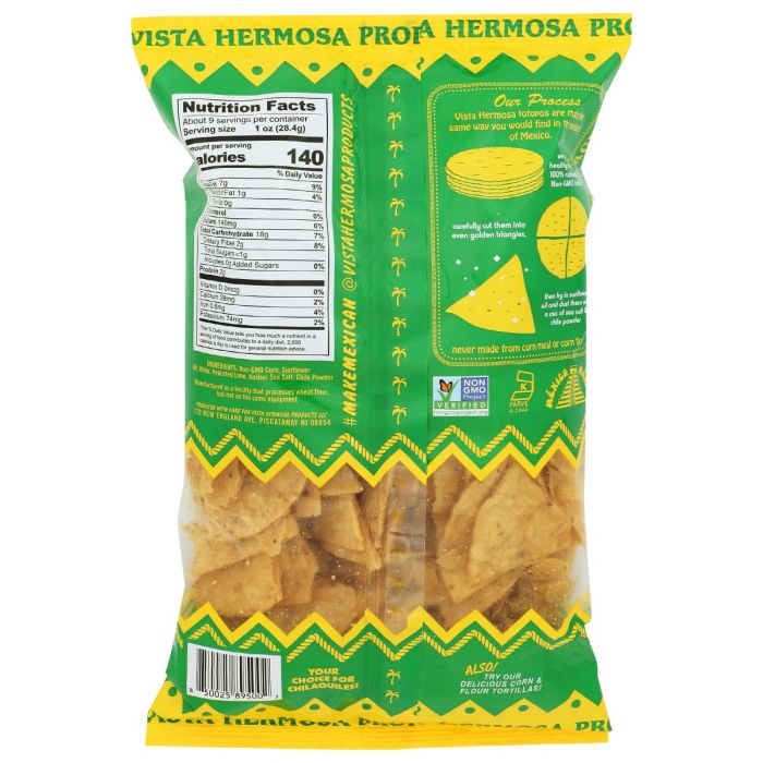 VISTA HERMOSA: Sea Salted Corn Totopos, 9 oz