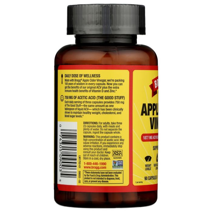 BRAGG: Apple Cider Vinegar Capsules, 90 cp